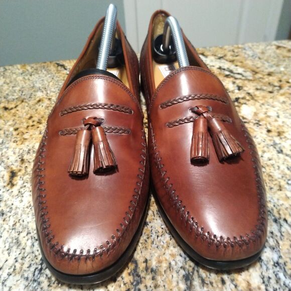 Sandro Moscoloni LA VIDA PER-FLEX Tassel Leather Loafer Shoes Brown Mens 10 EUC - Picture 14 of 15